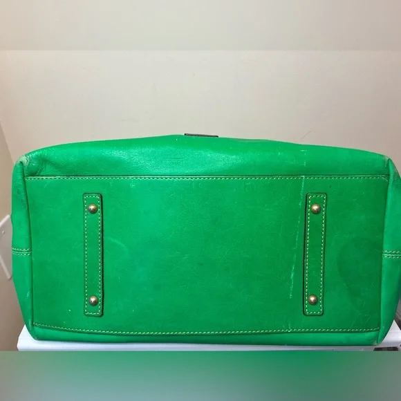 Dooney and Bourke Green Italian Leather Florentine Russel Tote - Picture 14 of 16